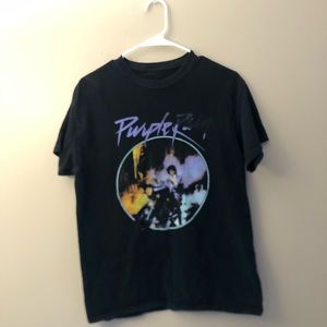 Purple Rain graphic tee in color black medium slightly used